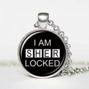 Sherlock Holmes - náhrdelník I am Sherlocked | bronzová, stříbrná