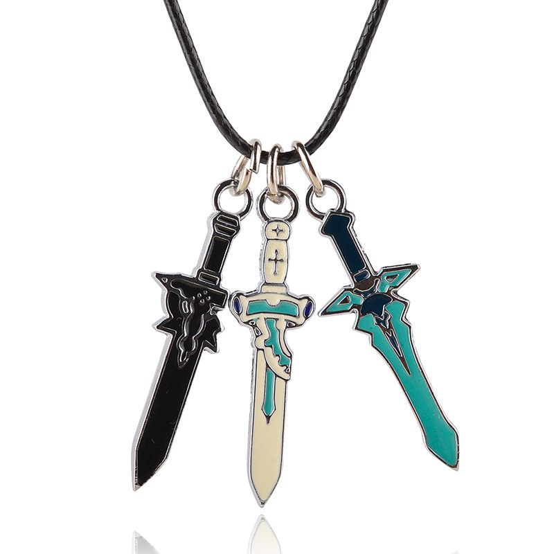 náhrdelník Sword Art Online se třemi meči MePe