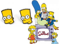 Smaltované náušnice Simpsonovi (The Simpsons) - Bart