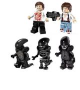 Blocks Bricks Lego figurka Vetřelec | Alien, Alien Xenomorph, Alien Xenomorph Warrior, Ellen Ripley, Kane