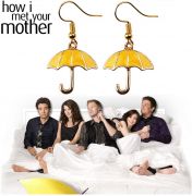 náušnice Jak jsem poznal vaši matku - žlutý deštník | menší, větší