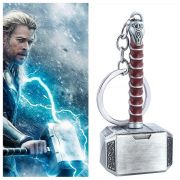Marvel přívěsek Thorovo kladivo Mjolnir klíčenka | černý, červený