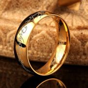 Jeden prsten Prsten moci Pán prstenů zlatý 6 mm | Velikost 5, Velikost 6, Velikost 7, Velikost 8, Velikost 9, Velikost 10, Velikost 11, Velikost 12, Velikost 13