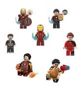 Marvel Avengers Blocks Bricks Lego figurka Iron Man | bez helmy, luskající, obrněný se štítem, s thanosovou rukavicí