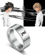 ocelový prsten Death Note Logo stříbrný | Velikost 7, Velikost 8, Velikost 9