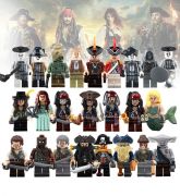 Piráti z Karibiku Blocks Bricks Lego figurka | Černovous, Davy Jones, Jack Sparrow 1, Jack Sparrow 2, Jack Sparrow 3, Maccus kladivoun