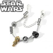 Star Wars náramek s korálky Darth Vader, C3PO, Death Star | 17 cm, 19 cm